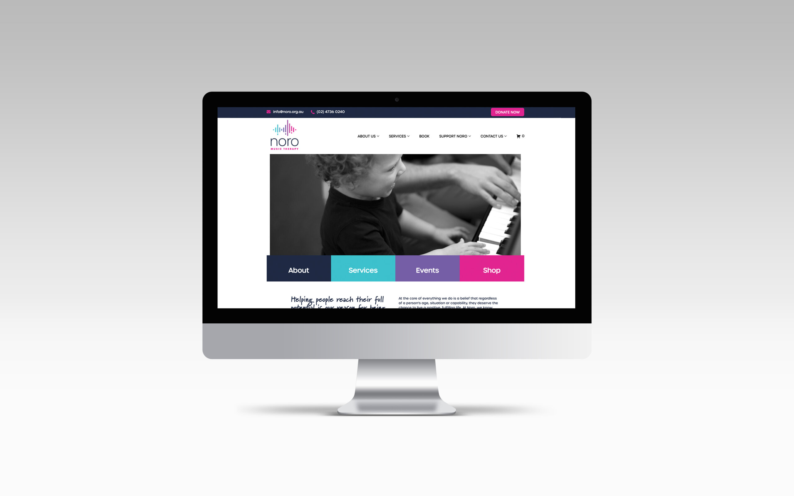 Noro Music Therapy Website Design