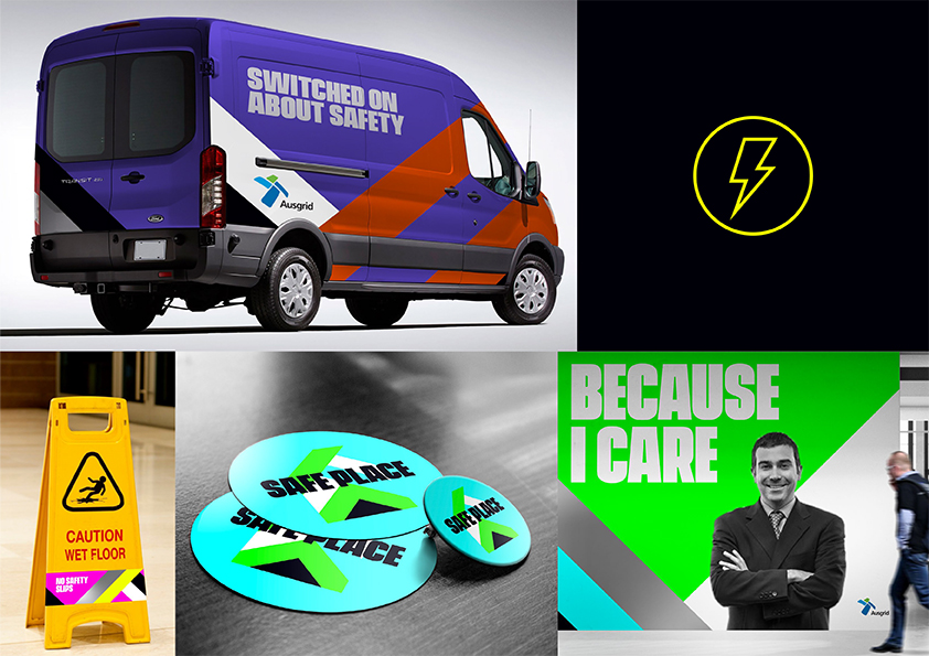 Ausgrid Brand Safety Campaign: Van, Signage, Stickers