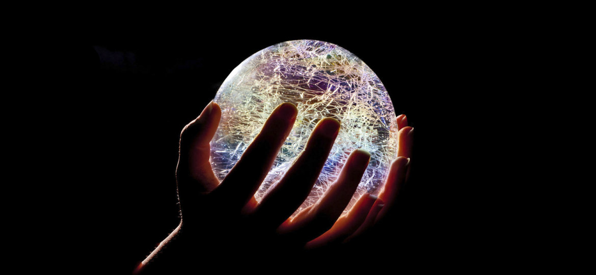 Hands holding Glowing Ball of Light