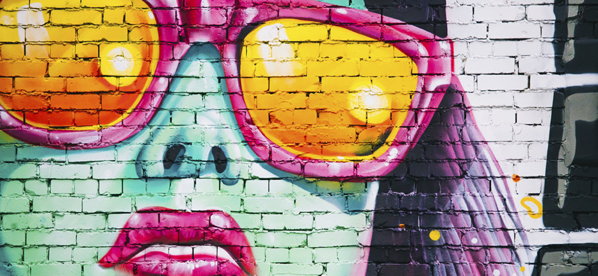 Woman in Sunglasses Street Art